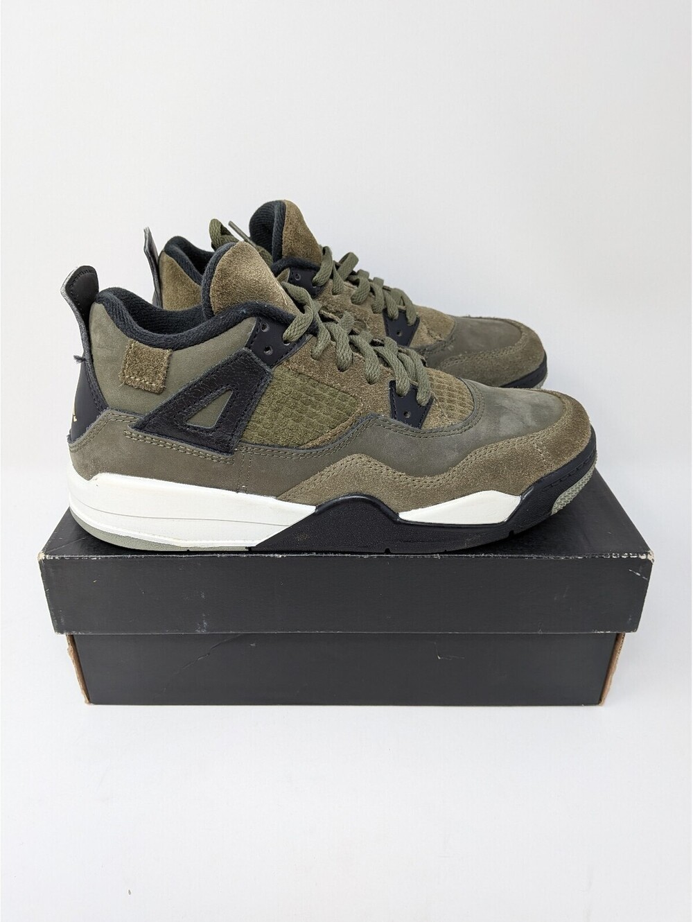 Nike Air Jordan 4 Retro SE Craft Olive Preschool Shoes Size 3Y FB9929-200